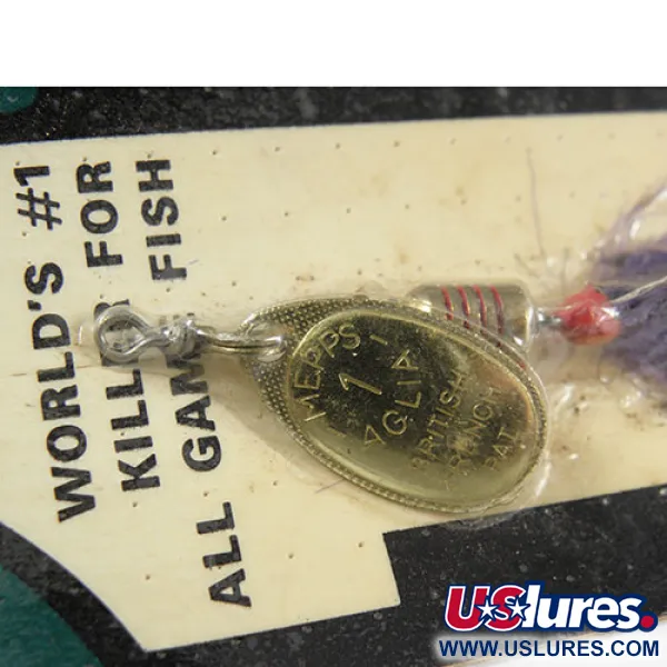 Mepps Aglia 1 Lippauistin, Messinki, 3.5g, Karvaperho, #0362