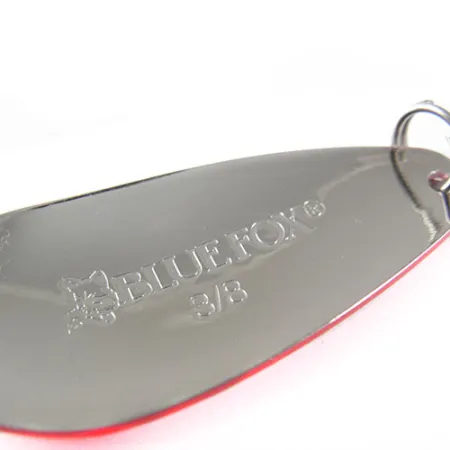 Blue Fox Strobe Tear Drop Spoon Lusikka, Puna/Valko, 11g, USA, #0540