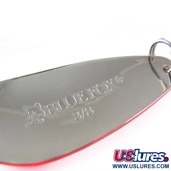 Blue Fox Strobe Tear Drop Spoon Lusikka, Puna/Valko, 11g, USA, #0540