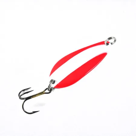 Blue Fox Strobe Tear Drop Spoon Lusikka, Puna/Valko, 11g, USA, #0540