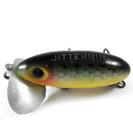Fred Arbogast Jitterbug Pintaviehe, Ahven, 10g, Vintage, #0799