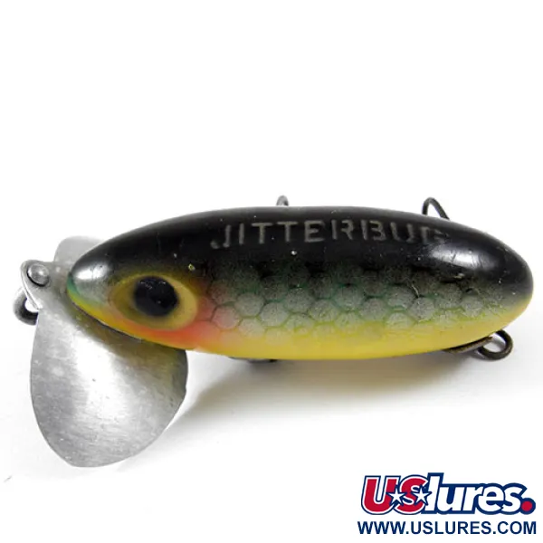 Fred Arbogast Jitterbug Pintaviehe, Ahven, 10g, Vintage, #0799