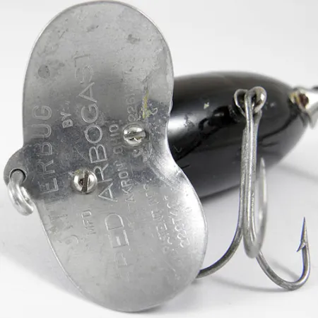 Fred Arbogast Jitterbug Pintauistin, Nikkeli / Musta, 14g, #0807