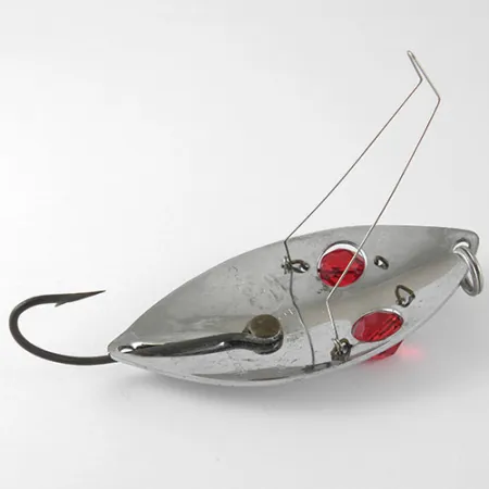 Hofschneider Weedless Red Eye Wiggler Lusikka, Nikkeli/Puna, 25g, #1002