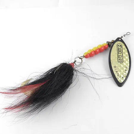 Mepps Giant Killer Lippa, Musta/Hologrammi, 30g, Pajunlehti, #1088