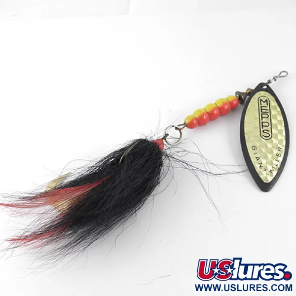 Mepps Giant Killer Lippa, Musta/Hologrammi, 30g, Pajunlehti, #1088