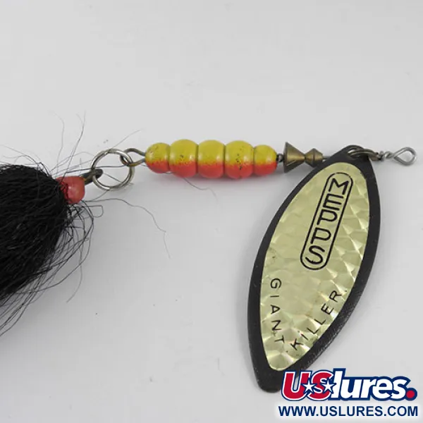 Mepps Giant Killer Lippa, Musta/Hologrammi, 30g, Pajunlehti, #1088