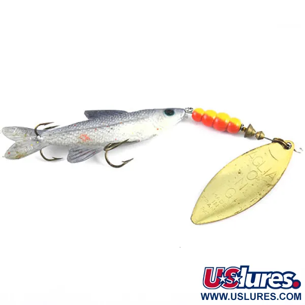 Mepps 4 Aglia Long Mino Lippa, Messinki/Punainen, 22g, Pajunlehti, #1100