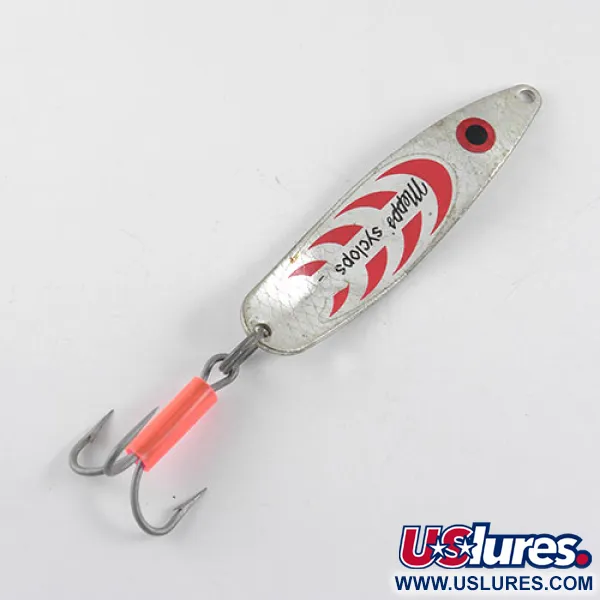 Mepps Syclops 2 Lusikka, Nikkeli / Punainen, 17g, Aaltokuvio, #1108