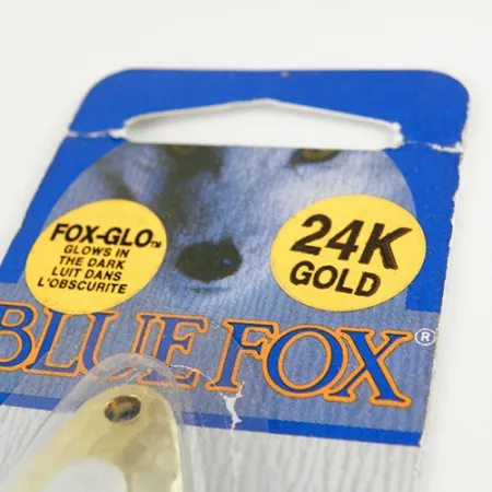 Blue Fox Pixee Glow Lusikka, Kulta / Valkoinen (Glow), 14g, Fox-Glo, #1111