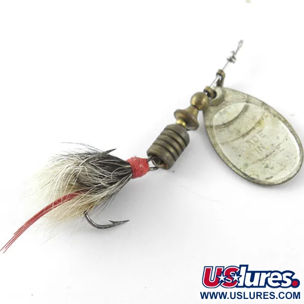 Mepps Aglia 2 dressed lippa, Nikkeli/Musta/Valko, 4,7g, karva, #1129