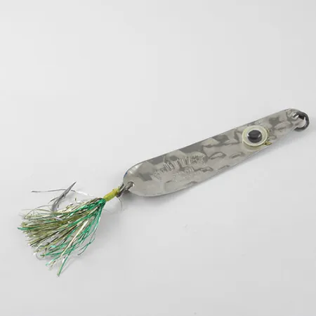 Luhr Jensen Flutter Spoon Lusikka, Nickel / Yellow, 4g, Tinsel, #1166