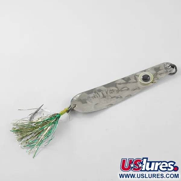 Luhr Jensen Flutter Spoon Lusikka, Nickel / Yellow, 4g, Tinsel, #1166