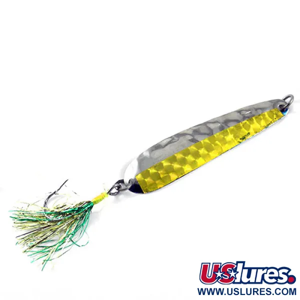 Luhr Jensen Flutter Spoon Lusikka, Nickel / Yellow, 4g, Tinsel, #1166