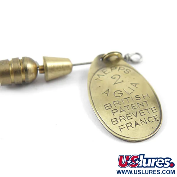 Mepps Aglia 2 Lippa, Messinki, 4,5g, Ranskalainen Muotoilu, #1171