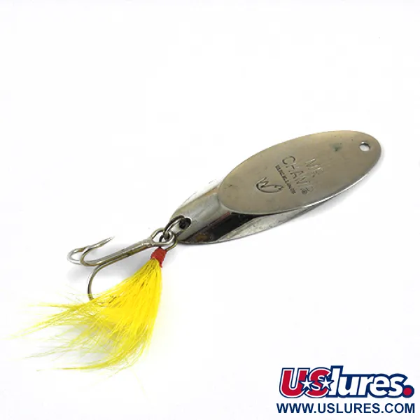 Weber Mr Champ Lusikka, Nikkeli/Keltainen pyrstö, 35g, Höyhenet, #1278