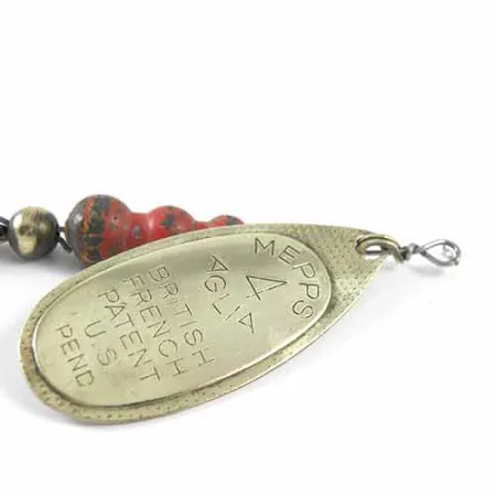 Mepps Aglia 4 Lippa, Messinki, 9g, pilkulliset helmet, #1347