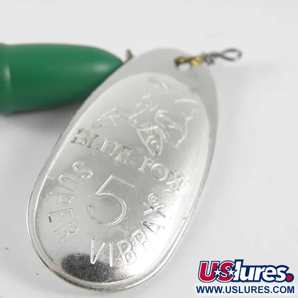 Blue Fox Super Vibrax 5 Lippa, Nikkeli / Vihreä, 13g, Tärinä, #1504