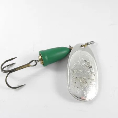 Blue Fox Super Vibrax 5 Lippa, Nikkeli/Vihreä, 13g, Messinkiratas, #1505