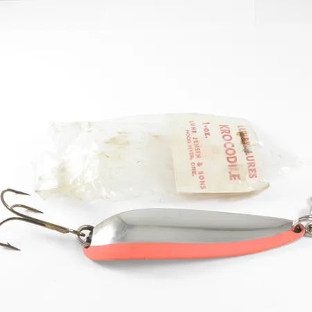 Luhr Jensen Krocodile Lusikka, Nikkeli/Punainen, 28g, Kapea runko, #1509