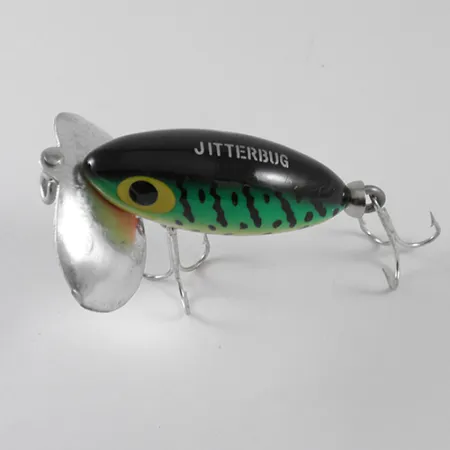 Fred Arbogast Jitterbug Pintaviehe, Fire Tiger, 7g, Metalli, #1570