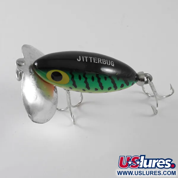 Fred Arbogast Jitterbug Pintaviehe, Fire Tiger, 7g, Metalli, #1570
