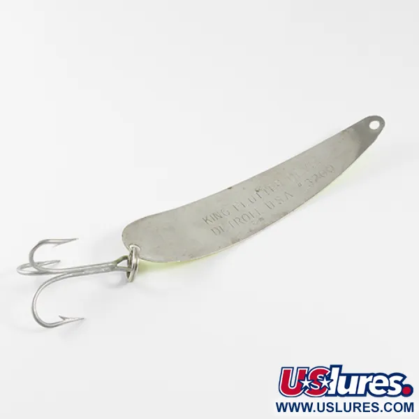 King Flutter Devle 3200 Vetolusikka, Fluorkeltainen, 9g, Nikkeli, #1591