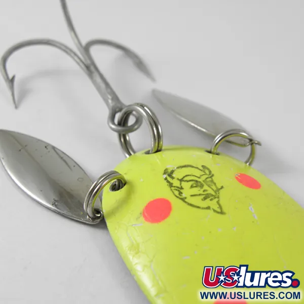 Eppinger Dardevle Klicker Lusikka, Fluorkelt./Pun./Nikkeli, 28g, #1660