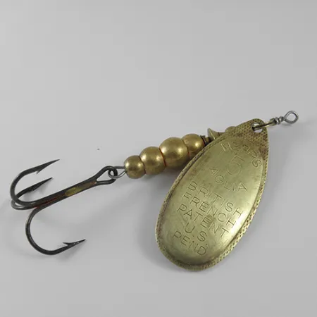 Mepps Aglia 5 Lippa, Messinki, 14g, Leimattu lehti, #1719