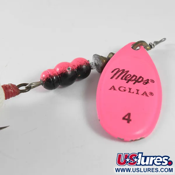 Mepps Aglia 4 dressed Lippa, Fluorescent Pink, 10g, Karvakoukku, #1755
