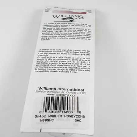 Williams Wabler W60 Lusikka, Kulta (Kullattu), 21g, Hunajakenno, #1763