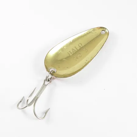 Balo 3 Lusikkauistin, Valkoinen/Punainen/Messinki, 14g, Vintage, #1769