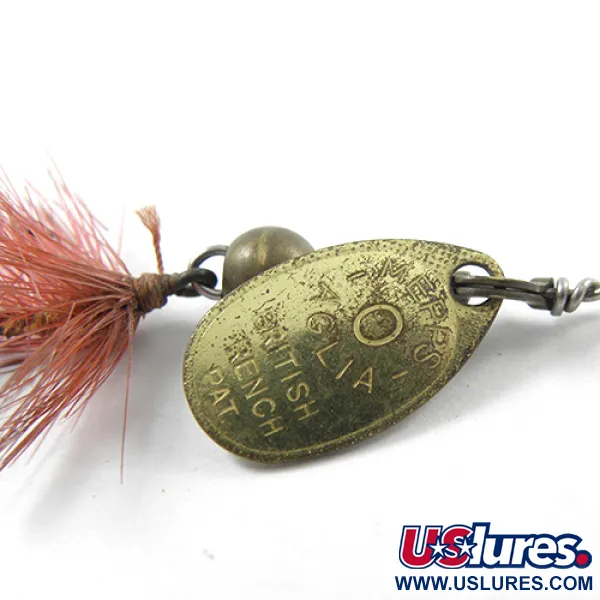 Mepps Aglia 0 Mouche Lippauistin, Messinki, 2.5g, Karvapyrstö, #1808