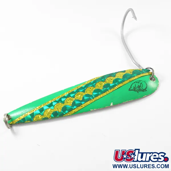 Dardevle Flutter-Chuck Magnum 3200 Lusikka, Vihreä/Nikkeli, 14g, #1852