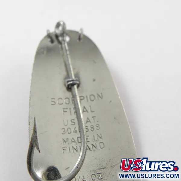 Scorpion Weedless Lusikkauistin, Puna/Valko/Nikkeli, 7g, Ruohosuoja, #1863