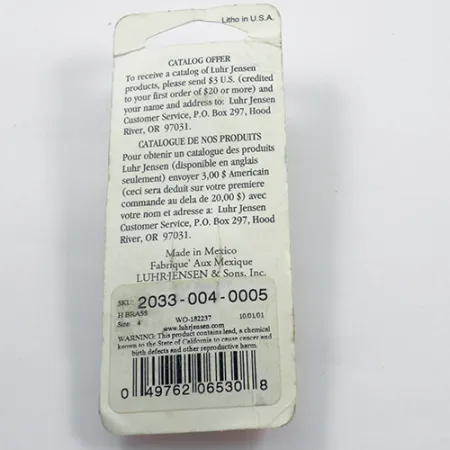 Luhr Jensen Metric Pro Spinner 4, Vasaroitu kulta, 11g, Lippa, #1881