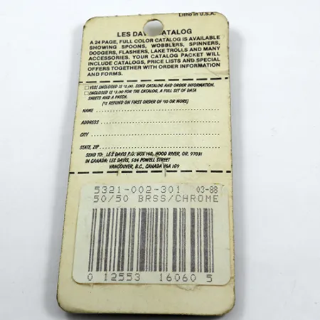 Les Davis Canadian Wonder Lusikkauistin, Nikkeli/Kulta, 7g, 50/50, #1884