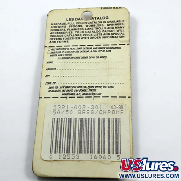 Les Davis Canadian Wonder Lusikkauistin, Nikkeli/Kulta, 7g, 50/50, #1884