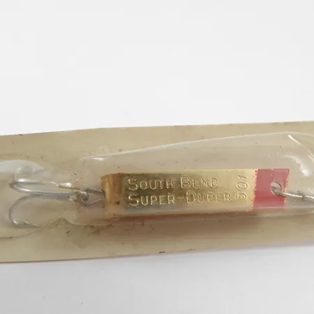 South Bend Super-Duper 501 Lusikka, Kulta/Punainen, 2.3g, Vintage, #1889