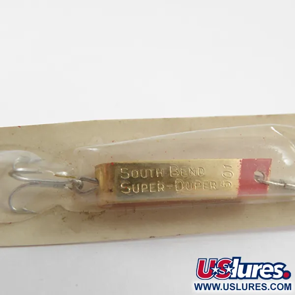 South Bend Super-Duper 501 Lusikka, Kulta/Punainen, 2.3g, Vintage, #1889