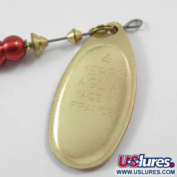 Mepps Aglia Platinum 4 Lippa, Punainen / Messinki, 9g, Koko 4, #1902