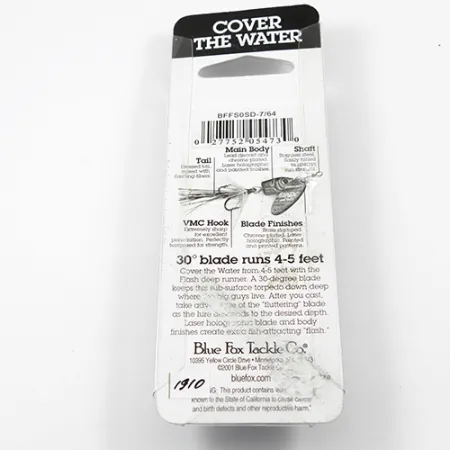 Blue Fox Flash Deep Runner, Sateenkaari, 3,3g, VMC-koukku, #1910