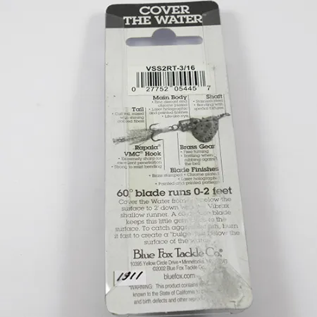 Blue Fox Vibrax Shallow Lippa, Rainbow, 8g, Pintakalvoon, #1911