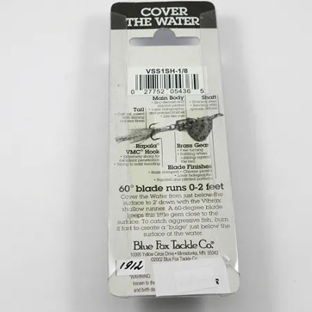 Blue Fox Vibrax Shallow Lippa, Sateenkaari, 5g, Matalauintinen, #1912