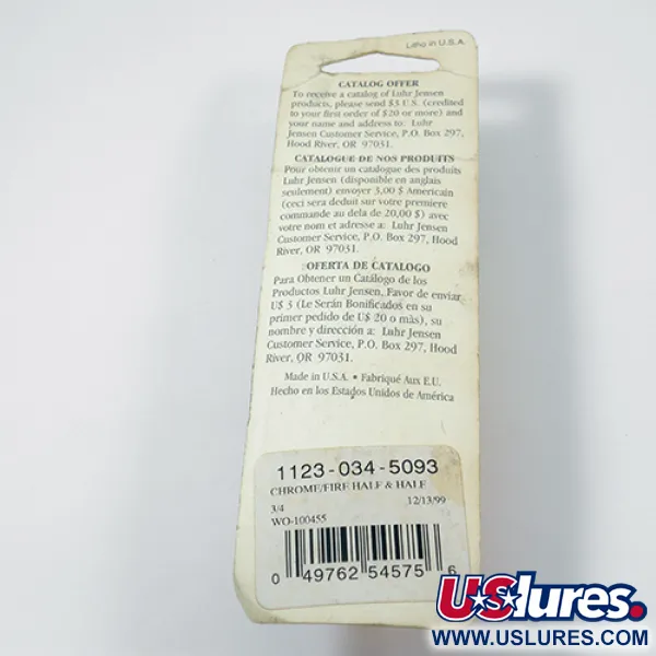 Luhr Jensen Lil' Kroc Lusikka, Kromi/Punainen, 21g, Pitkäheitto, #1977