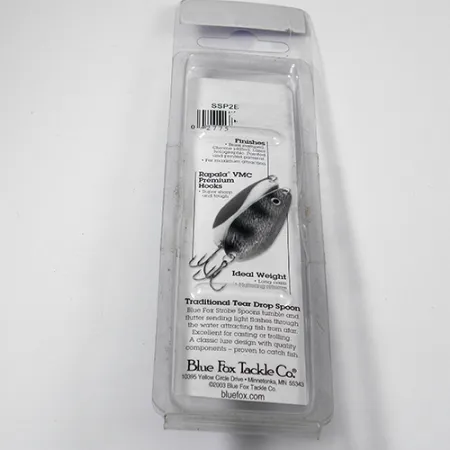 Blue Fox Strobe Tear Drop Lusikka, Musta/Valkoinen, 11g, VMC, #1979