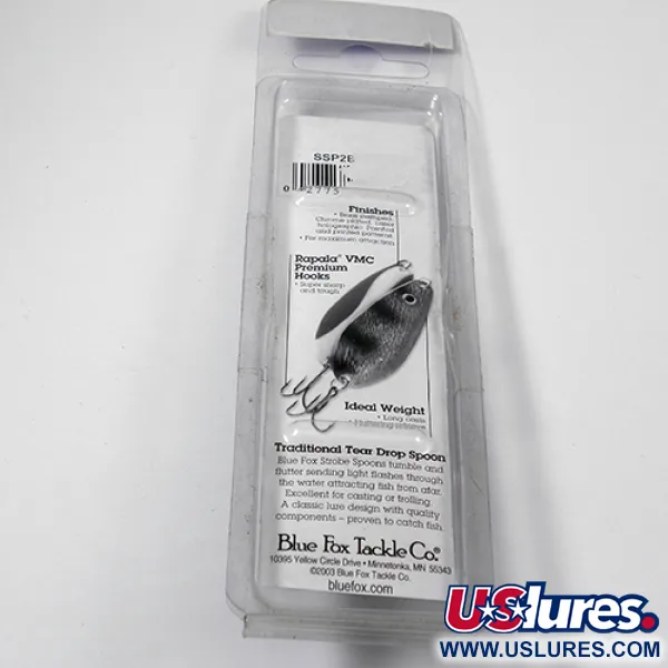 Blue Fox Strobe Tear Drop Lusikka, Musta/Valkoinen, 11g, VMC, #1979