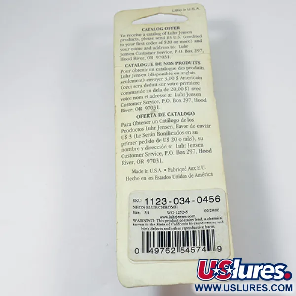 Luhr Jensen Lil' Kroc (Krocodile Stubby) Lusikka, Nikkeli/Sininen, 21g, #1998