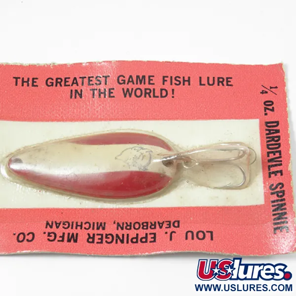 Eppinger Dardevle Spinnie Lusikka, Puna / Valko, 7g, Vintage, #2002