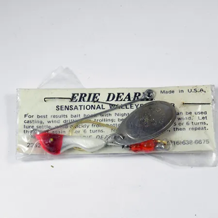 Erie Dearie Walleye Killer Lippa, Nikkeli/Valkoinen/Punainen, 14g, #2008